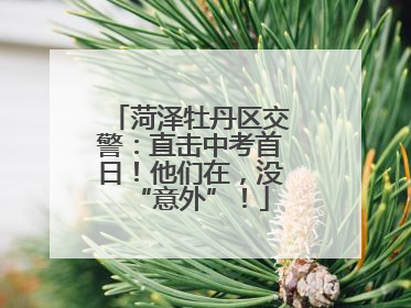 菏泽牡丹区交警：直击中考首日！他们在，没“意外”！