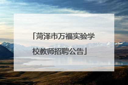 菏泽市万福实验学校教师招聘公告