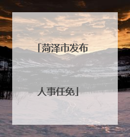菏泽市发布人事任免