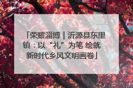 荣耀淄博｜沂源县东里镇：以“礼”为笔 绘就新时代乡风文明画卷