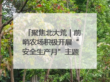 聚焦北大荒｜前哨农场积极开展“安全生产月”主题宣传活动