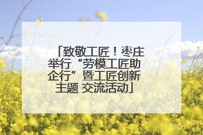 致敬工匠！枣庄举行“劳模工匠助企行”暨工匠创新主题 交流活动
