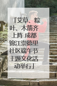 艾草、粽叶、木箭齐上阵 成都锦江崇德里社区端午节主题文化活动举行