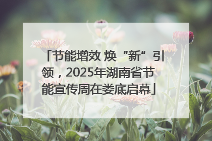 节能增效 焕“新”引领，2025年湖南省节能宣传周在娄底启幕