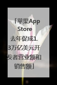 苹果App Store去年促成1.3万亿美元开发者营业额和销售额