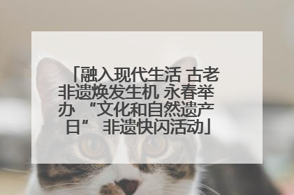 融入现代生活 古老非遗焕发生机 永春举办 “文化和自然遗产日” 非遗快闪活动