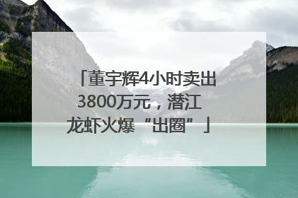 董宇辉4小时卖出3800万元，潜江龙虾火爆“出圈”