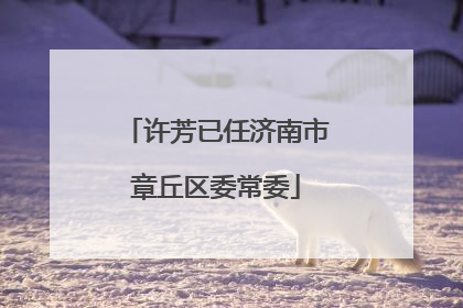 许芳已任济南市章丘区委常委