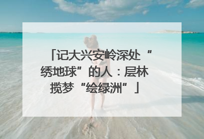 记大兴安岭深处“绣地球”的人：层林揽梦“绘绿洲”