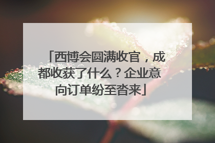 西博会圆满收官，成都收获了什么？企业意向订单纷至沓来