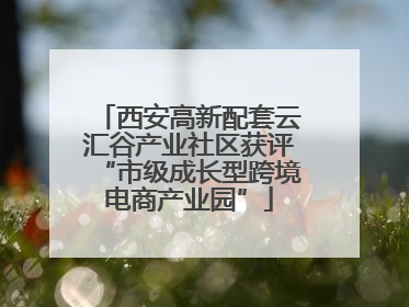 西安高新配套云汇谷产业社区获评“市级成长型跨境电商产业园”