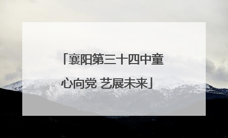 襄阳第三十四中童心向党 艺展未来