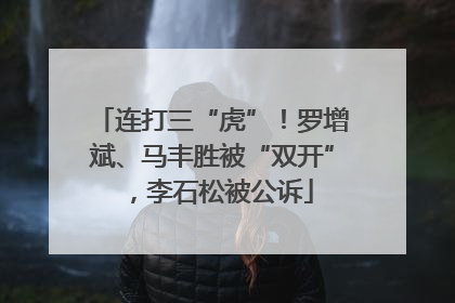 连打三“虎”！罗增斌、马丰胜被“双开”，李石松被公诉
