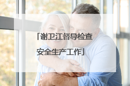 谢卫江督导检查安全生产工作