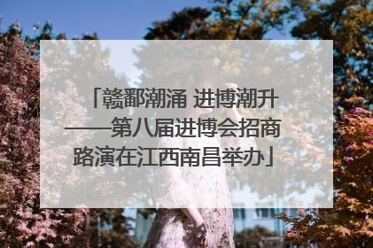 赣鄱潮涌 进博潮升——第八届进博会招商路演在江西南昌举办
