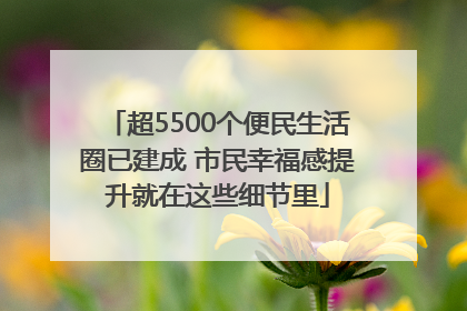 超5500个便民生活圈已建成 市民幸福感提升就在这些细节里