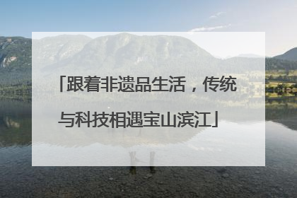 跟着非遗品生活，传统与科技相遇宝山滨江