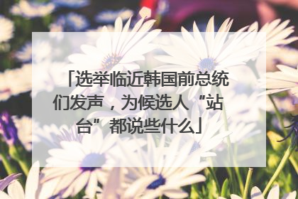 选举临近韩国前总统们发声，为候选人“站台”都说些什么