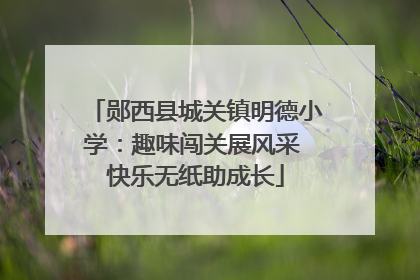 郧西县城关镇明德小学：趣味闯关展风采 快乐无纸助成长