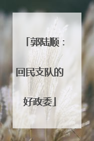 郭陆顺：回民支队的好政委