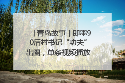 青岛故事｜即墨90后村书记“功夫”出圈，单条视频播放量过600万