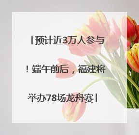 预计近3万人参与！端午前后，福建将举办78场龙舟赛