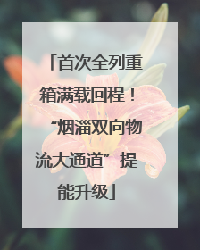 首次全列重箱满载回程！“烟淄双向物流大通道”提能升级
