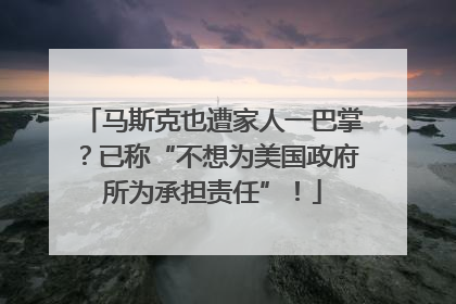 马斯克也遭家人一巴掌？已称“不想为美国政府所为承担责任”！