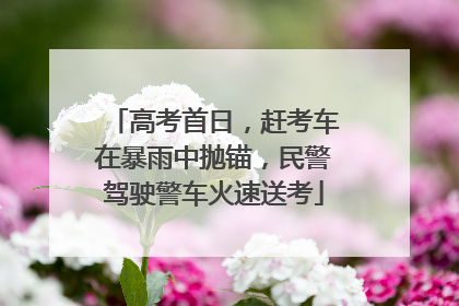 高考首日，赶考车在暴雨中抛锚，民警驾驶警车火速送考