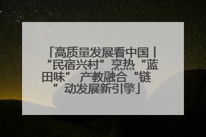 高质量发展看中国丨“民宿兴村”烹热“蓝田味” 产教融合“链”动发展新引擎