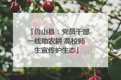 鲁山县：党员干部一线助农耕 高校师生宣传护生态