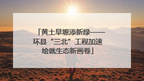 黄土旱塬添新绿——环县“三北”工程加速绘就生态新画卷