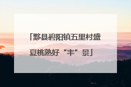 黟县碧阳镇五里村盛夏桃熟好“丰”景