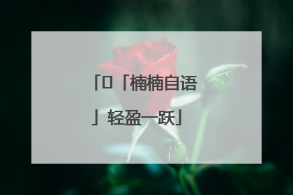 ﻿「楠楠自语」轻盈一跃