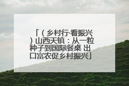 （乡村行·看振兴）山西天镇：从一粒种子到国际餐桌 出口富农促乡村振兴