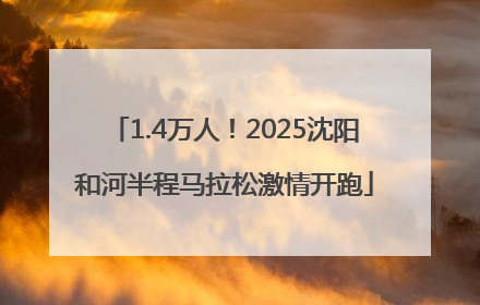 1.4万人！2025沈阳和河半程马拉松激情开跑