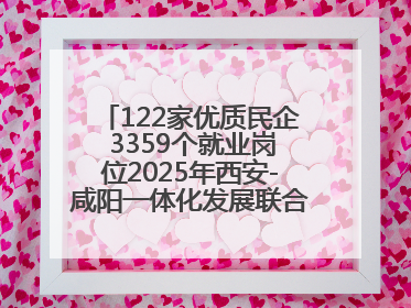 122家优质民企 3359个就业岗位2025年西安-咸阳一体化发展联合招聘会举办