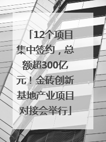 12个项目集中签约，总额超300亿元！金砖创新基地产业项目对接会举行