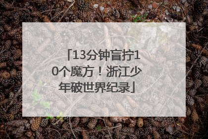 13分钟盲拧10个魔方！浙江少年破世界纪录