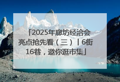 2025年廊坊经洽会亮点抢先看（三）丨6街16巷，邀你逛市集