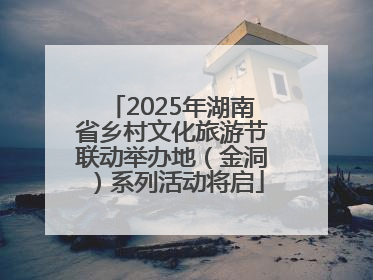2025年湖南省乡村文化旅游节联动举办地（金洞）系列活动将启