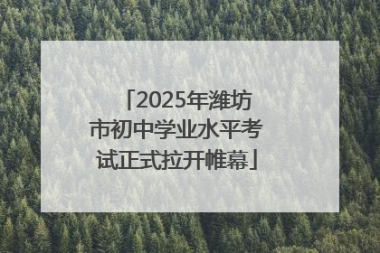 2025年潍坊市初中学业水平考试正式拉开帷幕