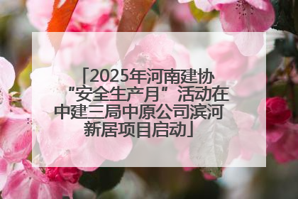 2025年河南建协“安全生产月”活动在中建三局中原公司滨河新居项目启动