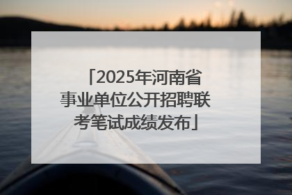 2025年河南省事业单位公开招聘联考笔试成绩发布