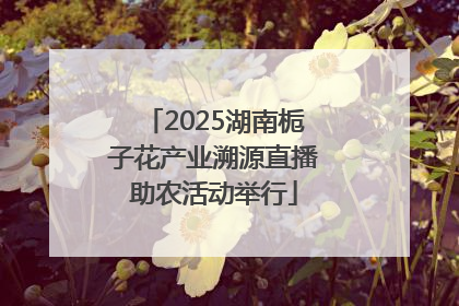 2025湖南栀子花产业溯源直播助农活动举行