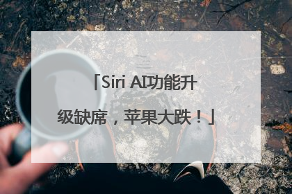 Siri AI功能升级缺席，苹果大跌！